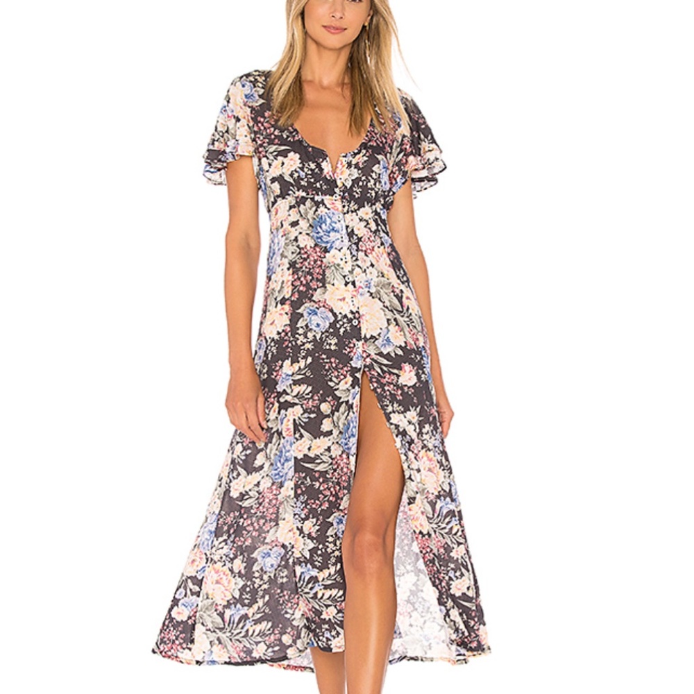 Auguste - Dahlia Frill Sleeve Day dress